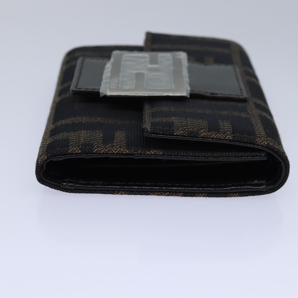 FENDI Zucca Canvas Wallet Black Brownyk13705A