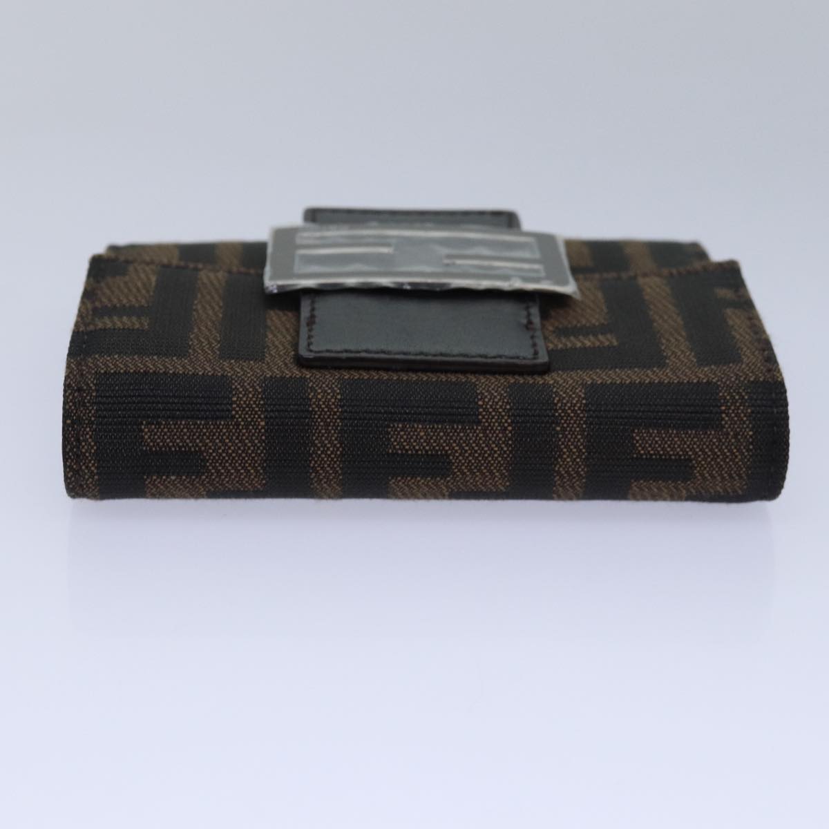 FENDI Zucca Canvas Wallet Black Brownyk13705A