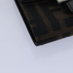 FENDI Zucca Canvas Wallet Black Brownyk13705A