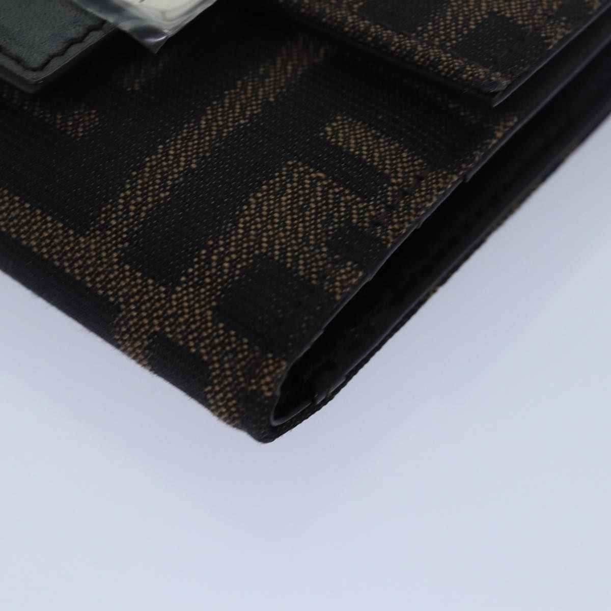 FENDI Zucca Canvas Wallet Black Brownyk13705A