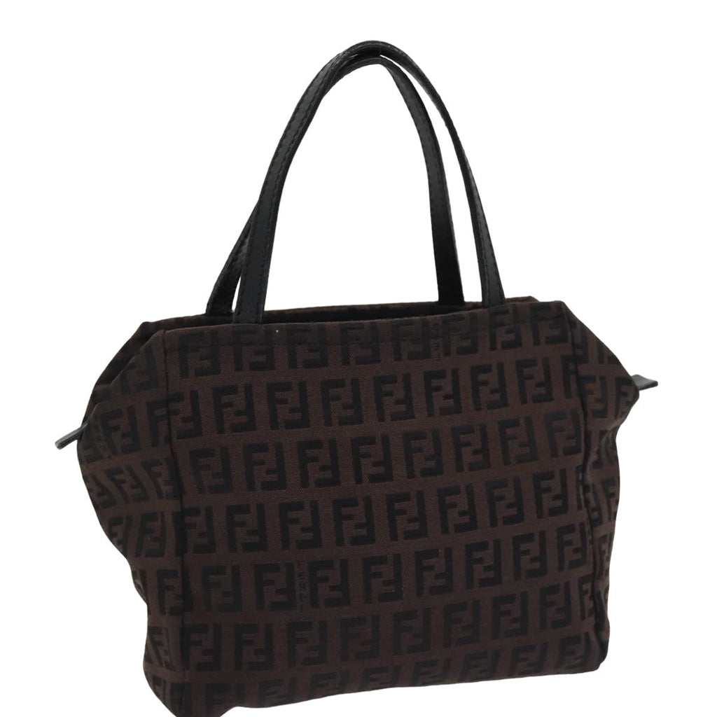 FENDI Zucchino Canvas Hand Bag Blackyk13724