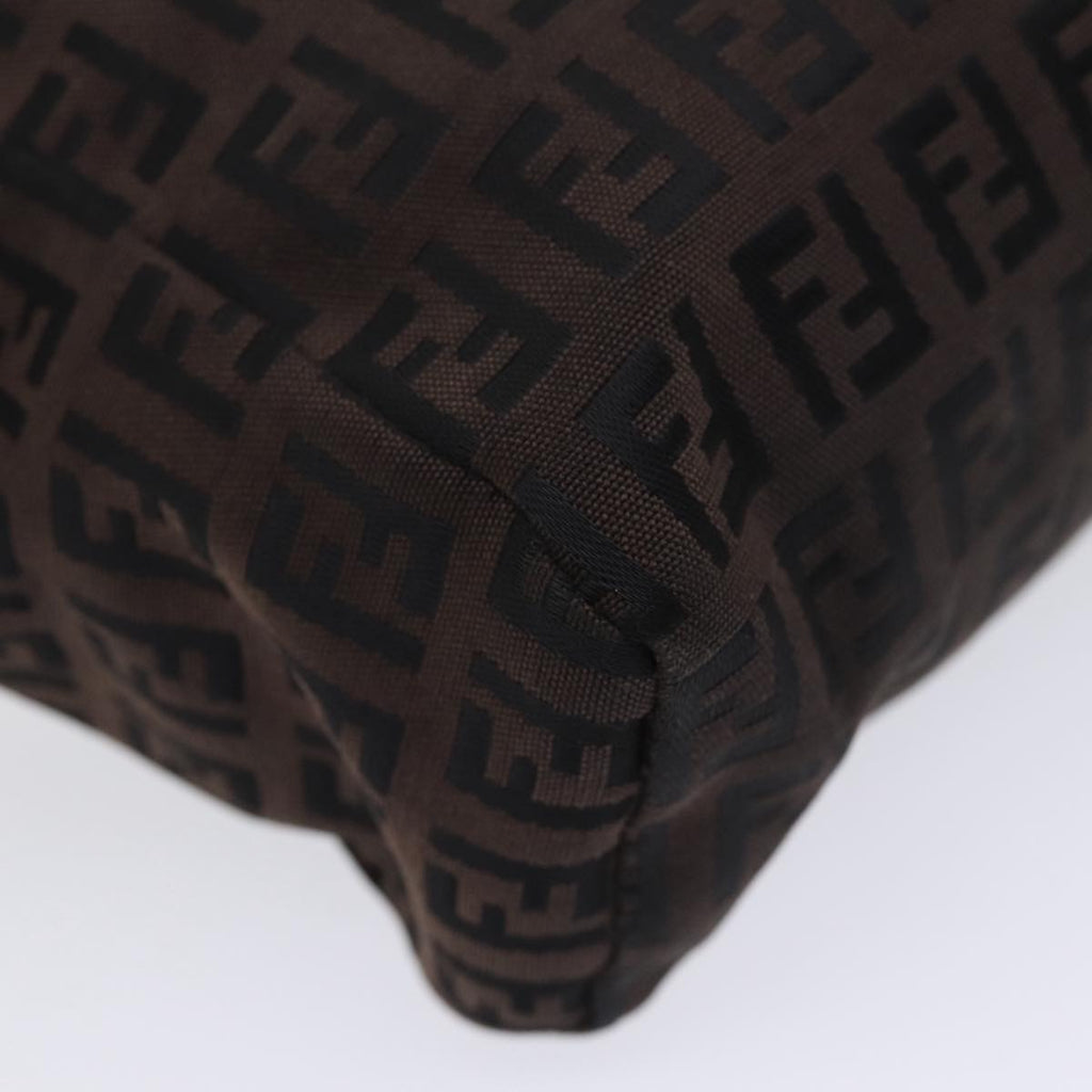 FENDI Zucchino Canvas Hand Bag Blackyk13724