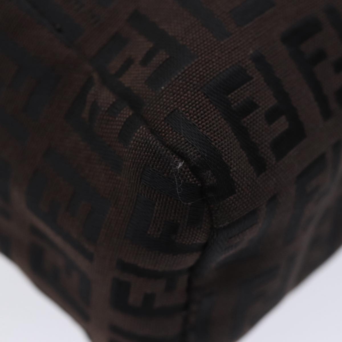 FENDI Zucchino Canvas Hand Bag Blackyk13724