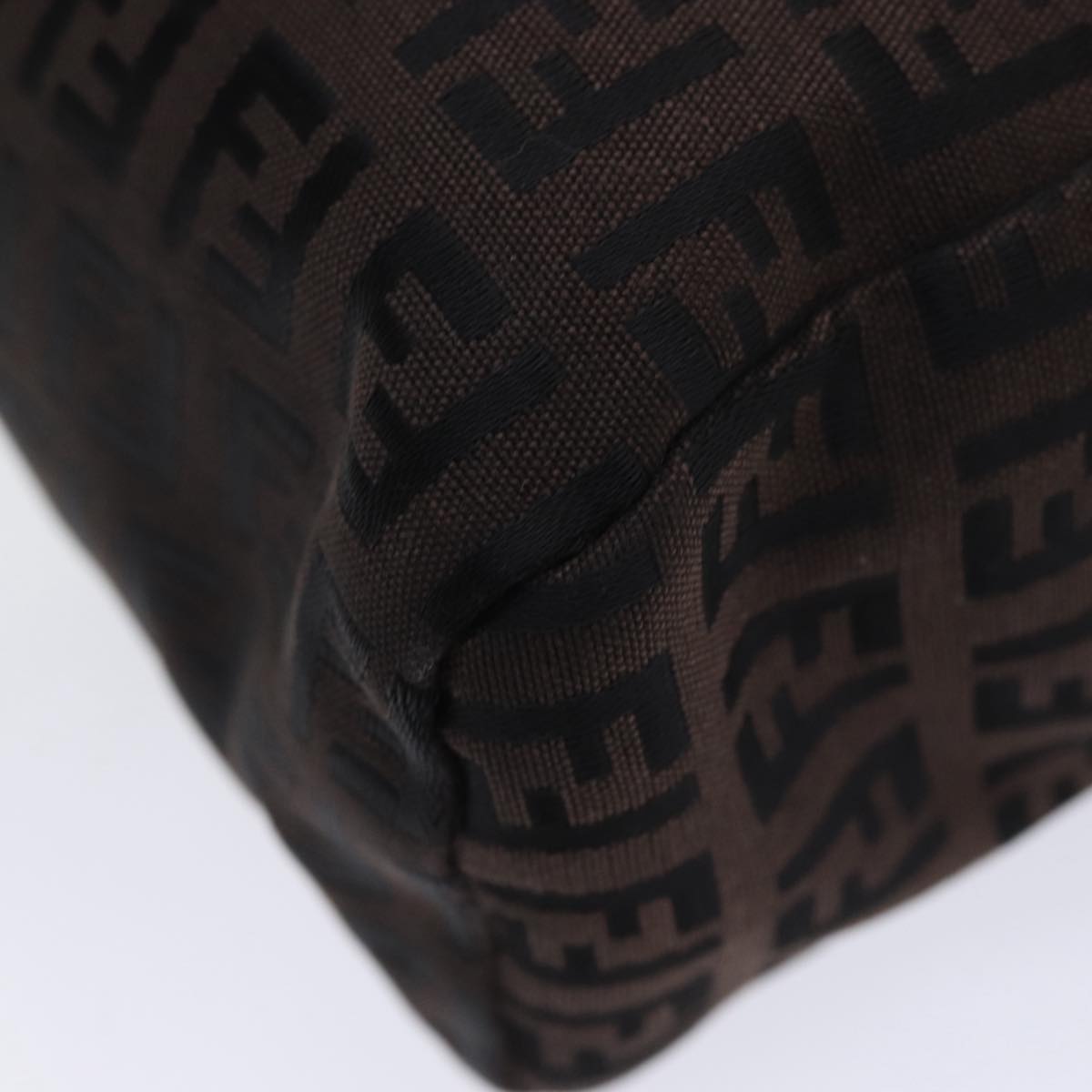 FENDI Zucchino Canvas Hand Bag Blackyk13724