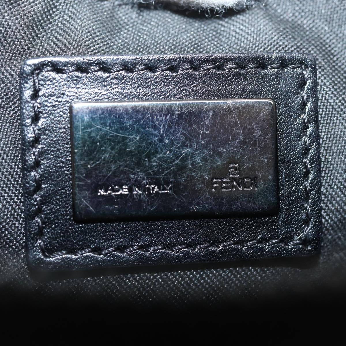 FENDI Zucchino Canvas Hand Bag Blackyk13724