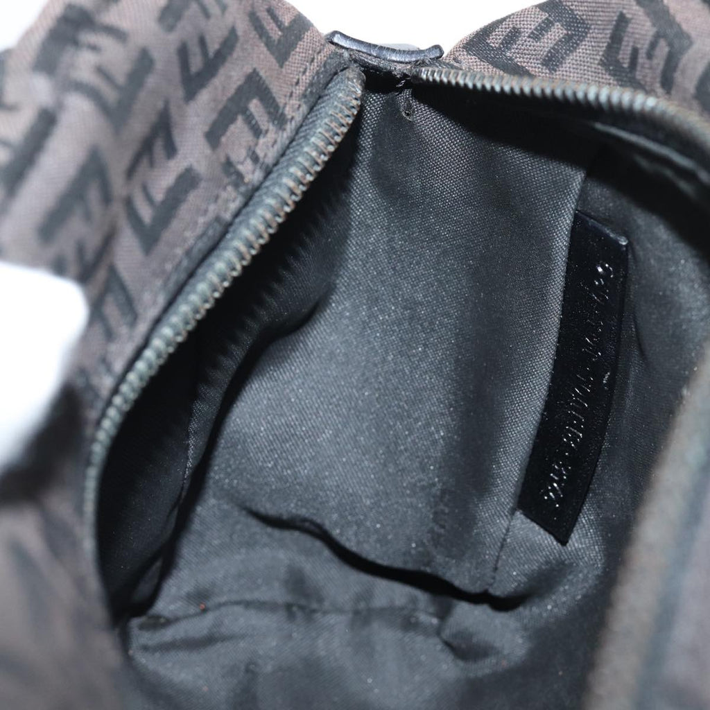 FENDI Zucchino Canvas Hand Bag Blackyk13724