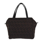 FENDI Zucchino Canvas Hand Bag Blackyk13724