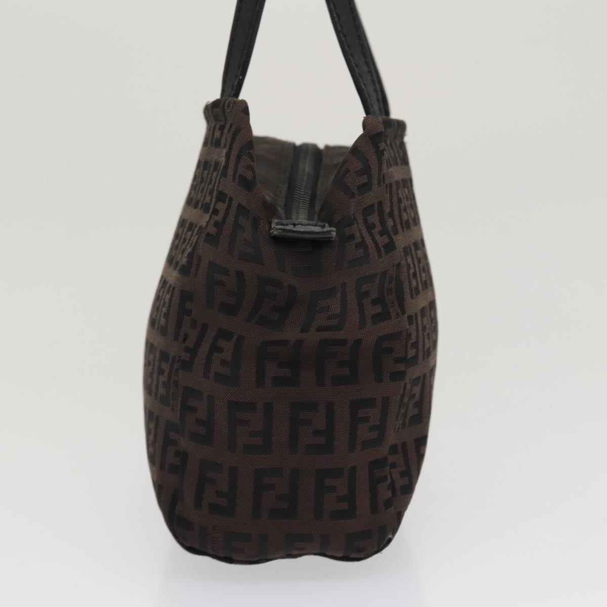 FENDI Zucchino Canvas Hand Bag Blackyk13724