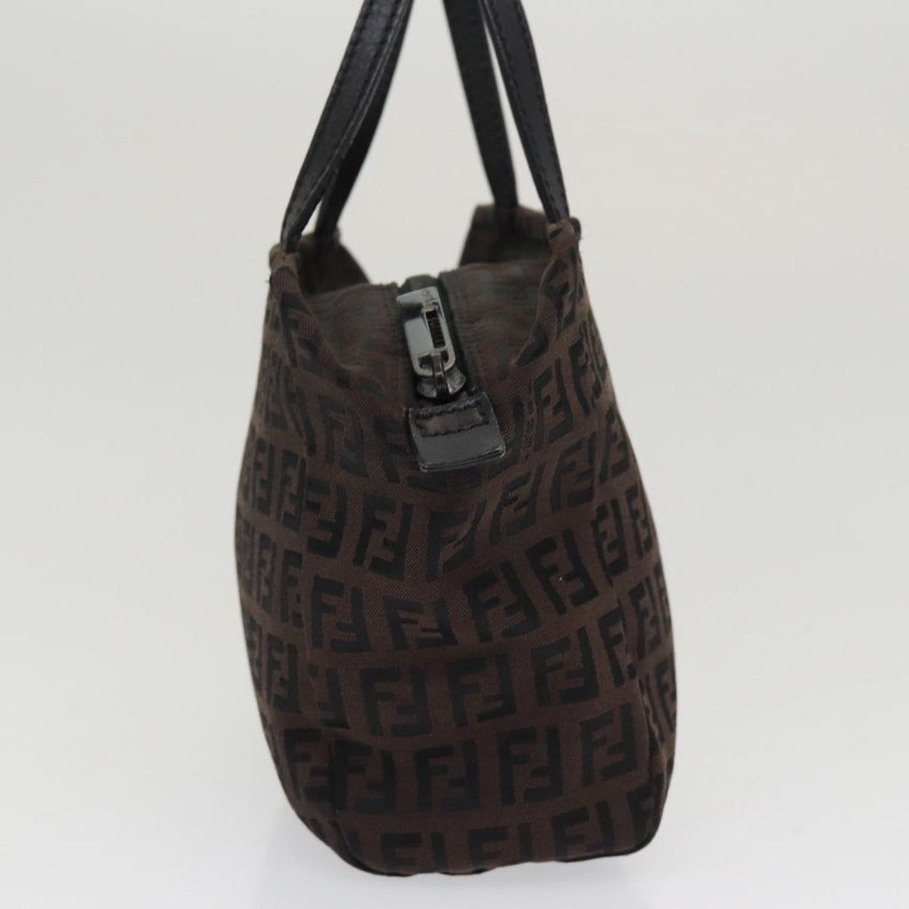 FENDI Zucchino Canvas Hand Bag Blackyk13724