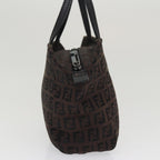 FENDI Zucchino Canvas Hand Bag Blackyk13724