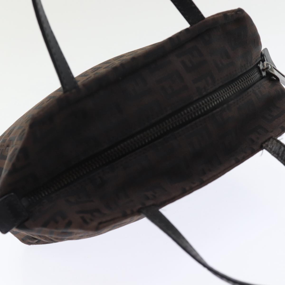 FENDI Zucchino Canvas Hand Bag Blackyk13724