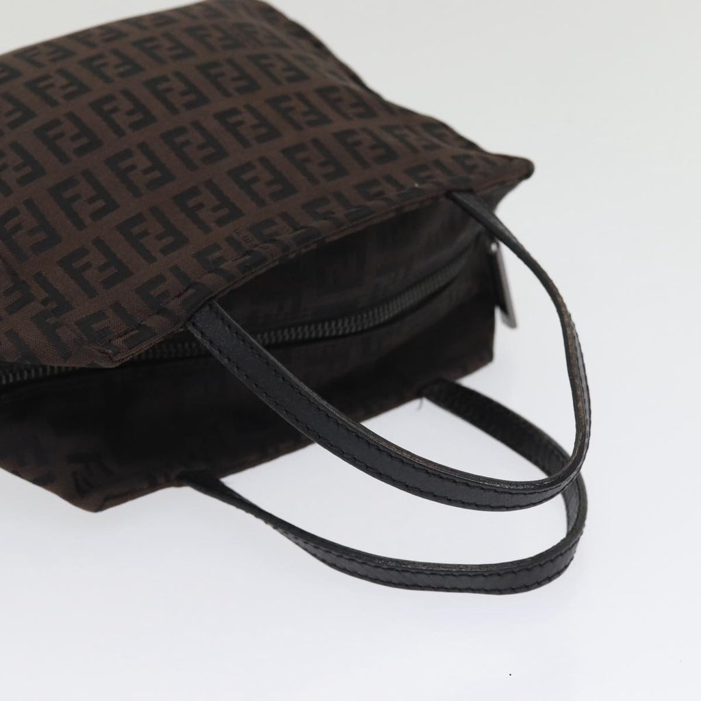 FENDI Zucchino Canvas Hand Bag Blackyk13724