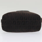 FENDI Zucchino Canvas Hand Bag Blackyk13724