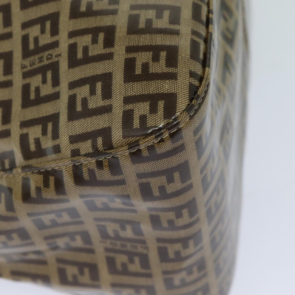 FENDI Zucchino Canvas Mamma Baguette Shoulder Bag Beigeyk13733