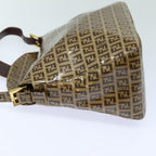 FENDI Zucchino Canvas Mamma Baguette Shoulder Bag Beigeyk13733