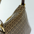 FENDI Zucchino Canvas Mamma Baguette Shoulder Bag Beigeyk13733