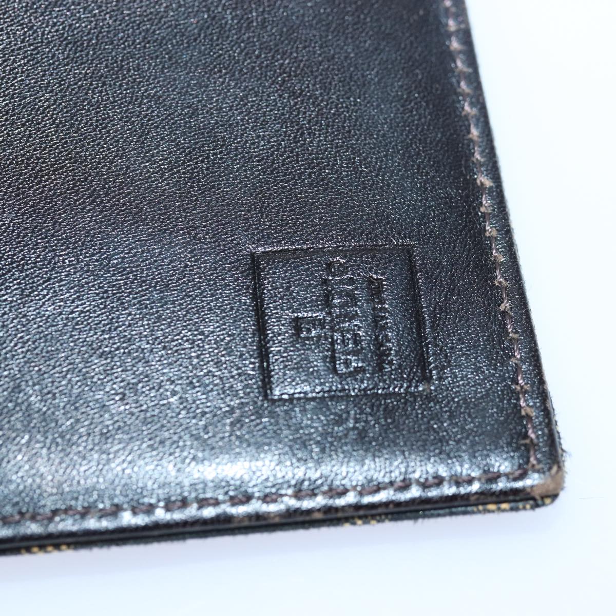 FENDI Zucca Canvas Wallet Black Brownyk13745