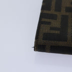 FENDI Zucca Canvas Wallet Black Brownyk13745