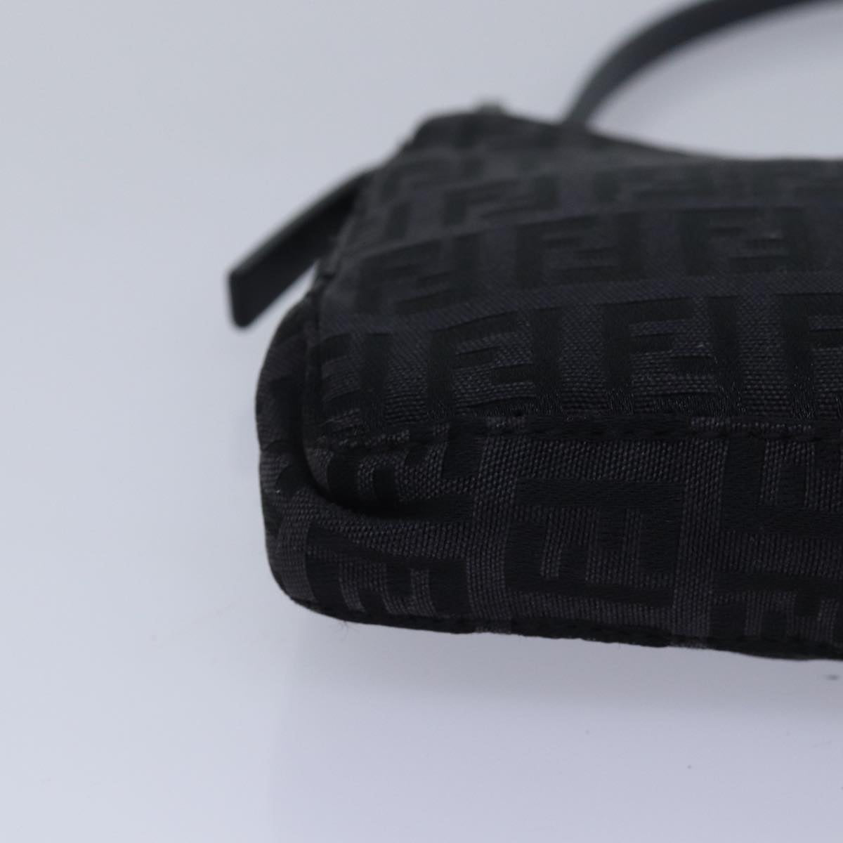 FENDI Zucchino Canvas Hand Bag Blackyk13746