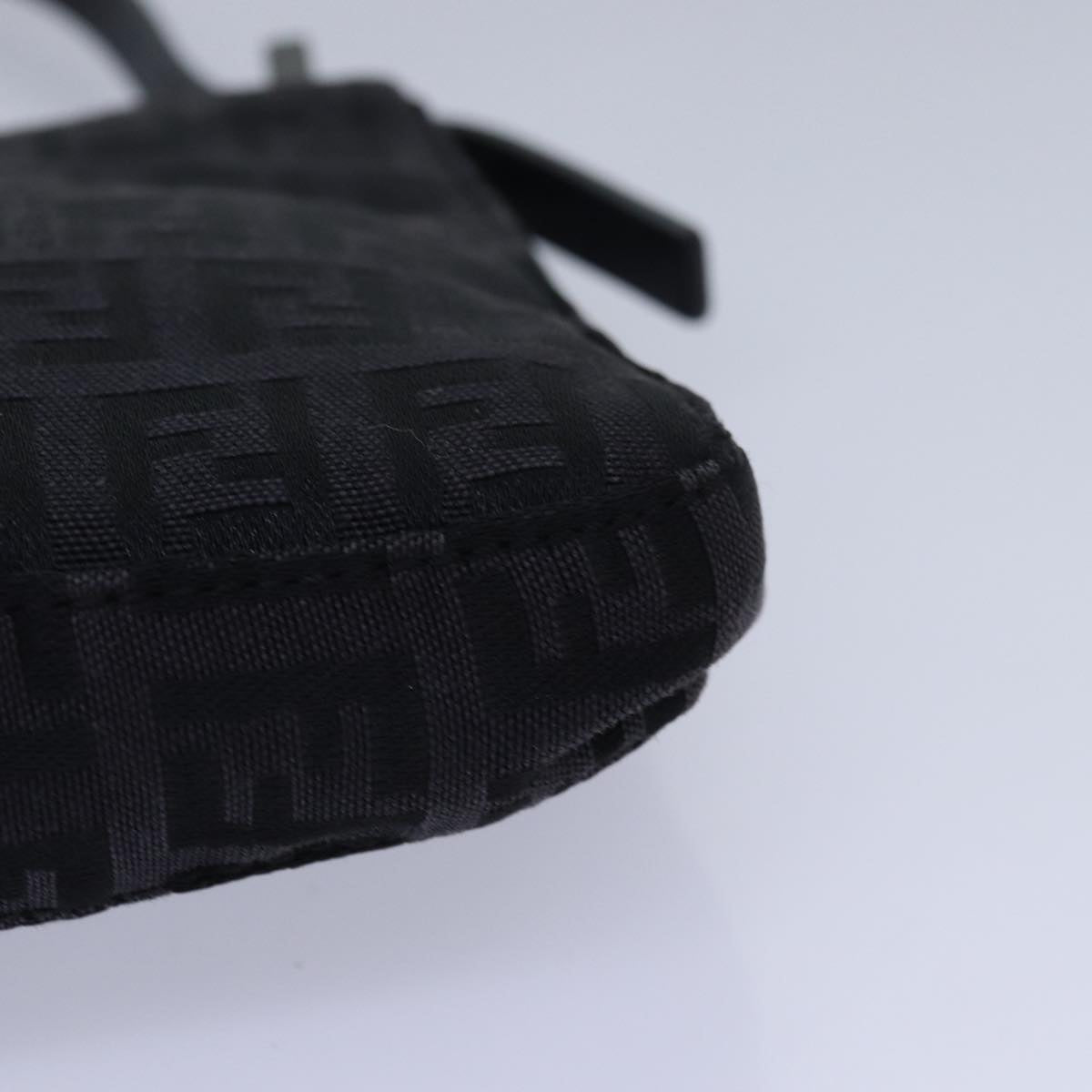FENDI Zucchino Canvas Hand Bag Blackyk13746