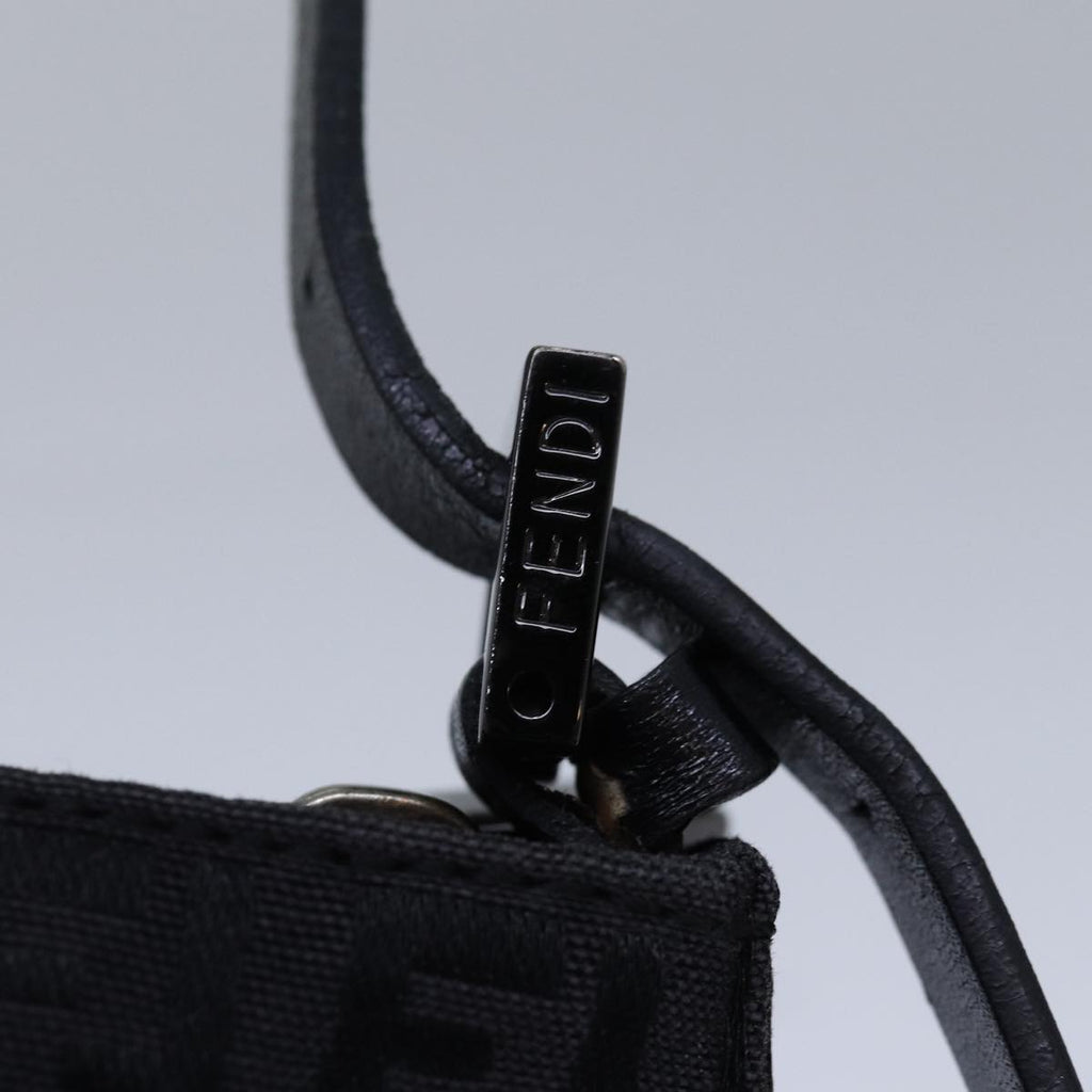 FENDI Zucchino Canvas Hand Bag Blackyk13746