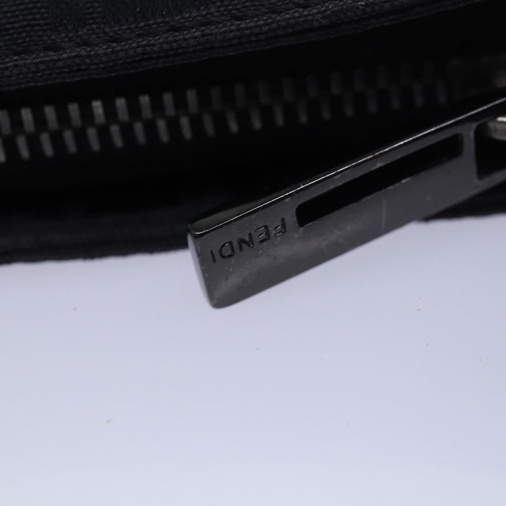 FENDI Zucchino Canvas Hand Bag Blackyk13746