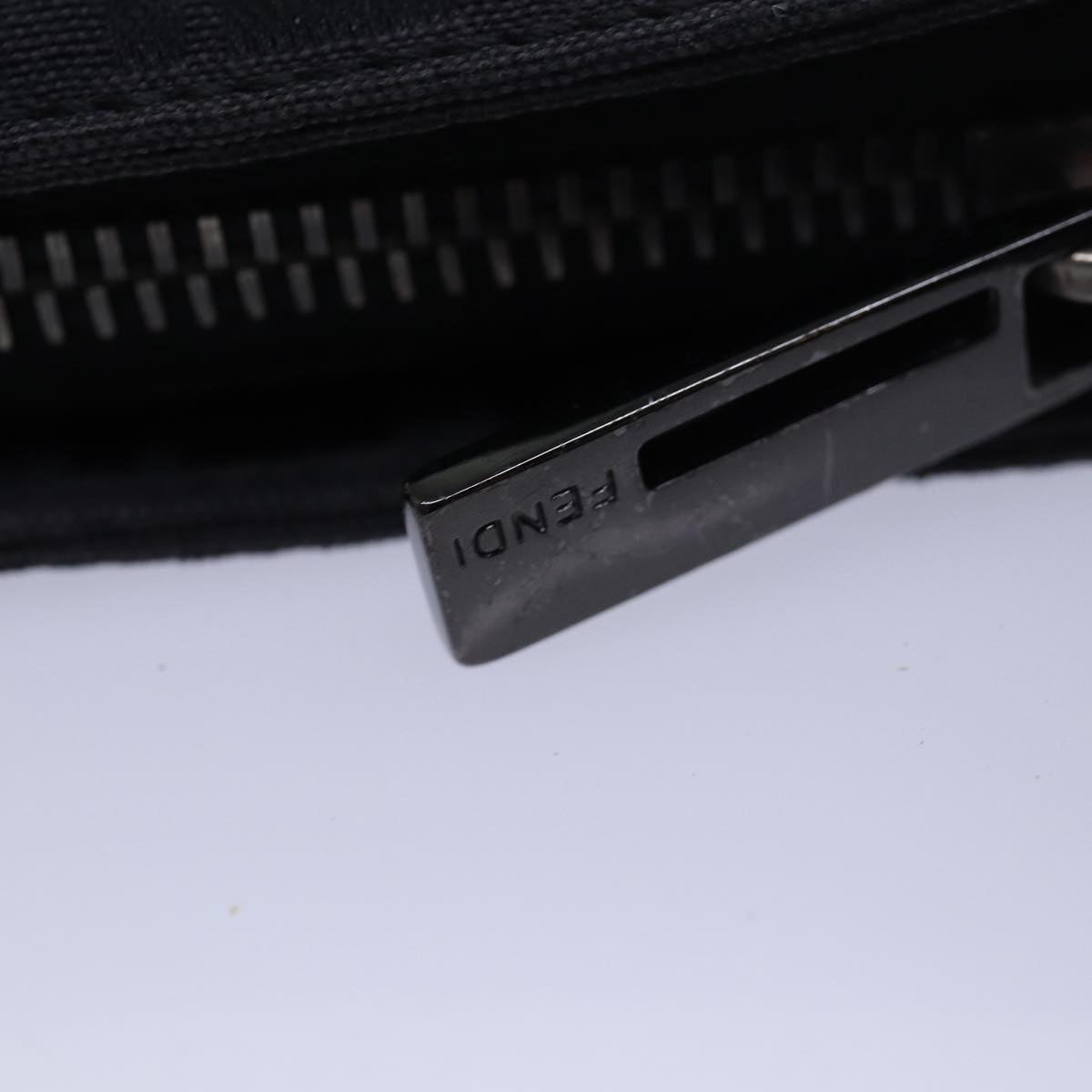 FENDI Zucchino Canvas Hand Bag Blackyk13746