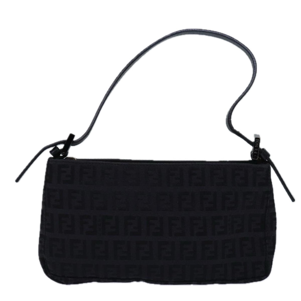 FENDI Zucchino Canvas Hand Bag Blackyk13746