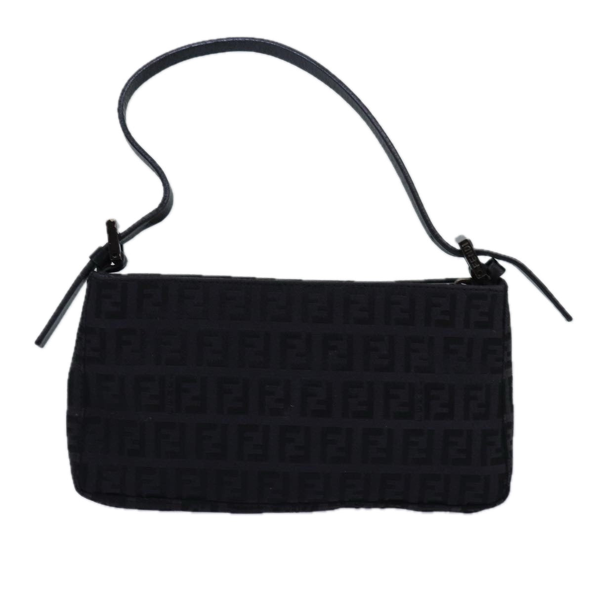 FENDI Zucchino Canvas Hand Bag Blackyk13746