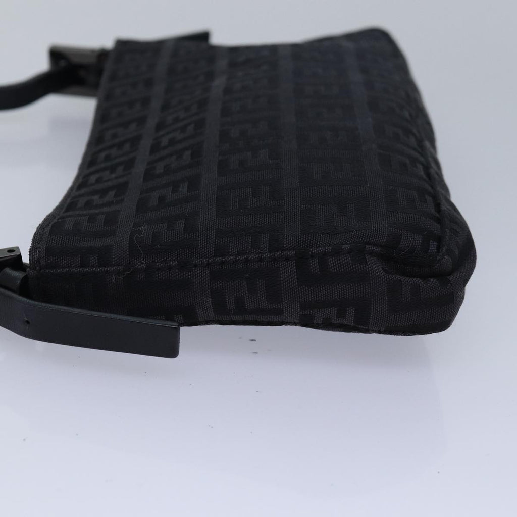 FENDI Zucchino Canvas Hand Bag Blackyk13746