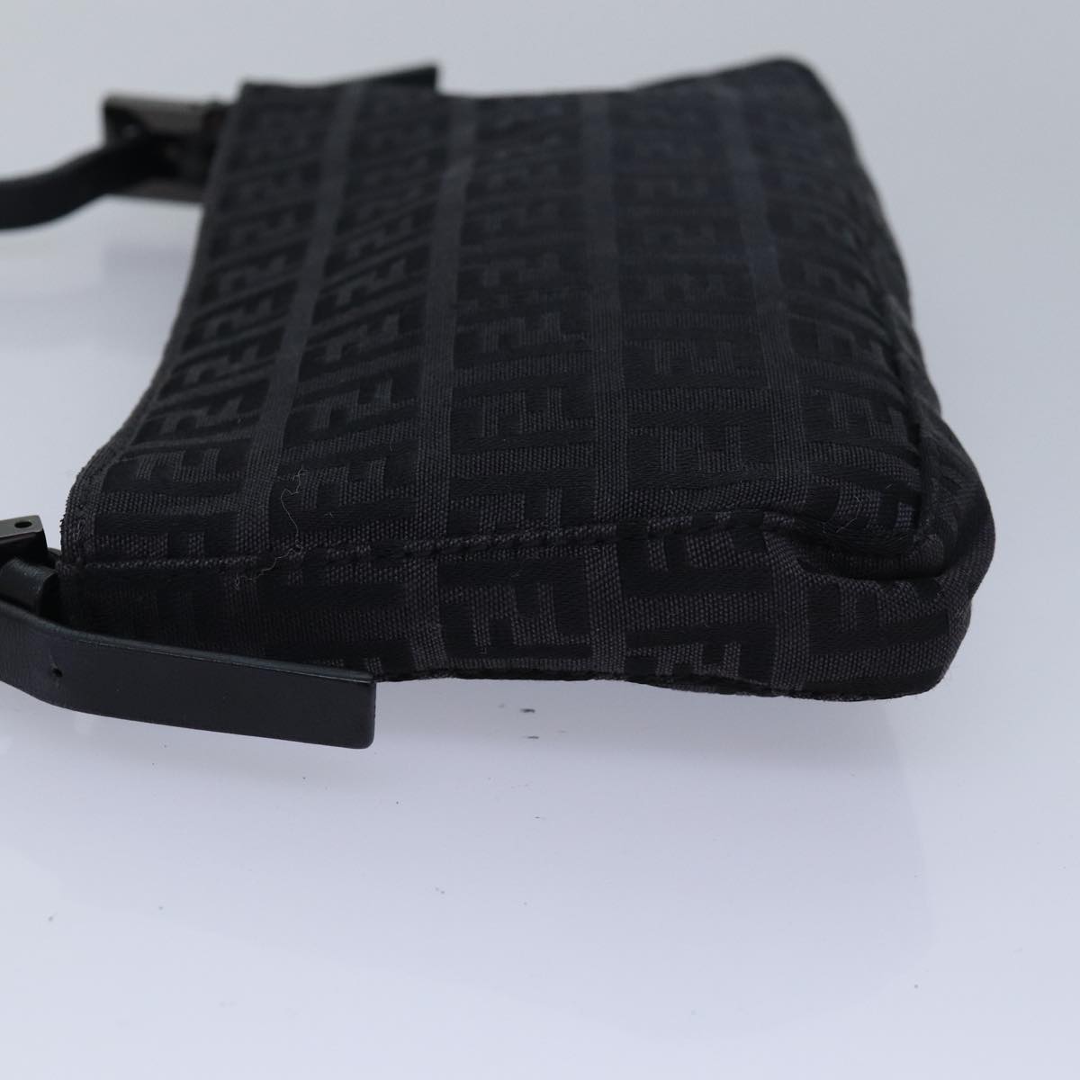 FENDI Zucchino Canvas Hand Bag Blackyk13746