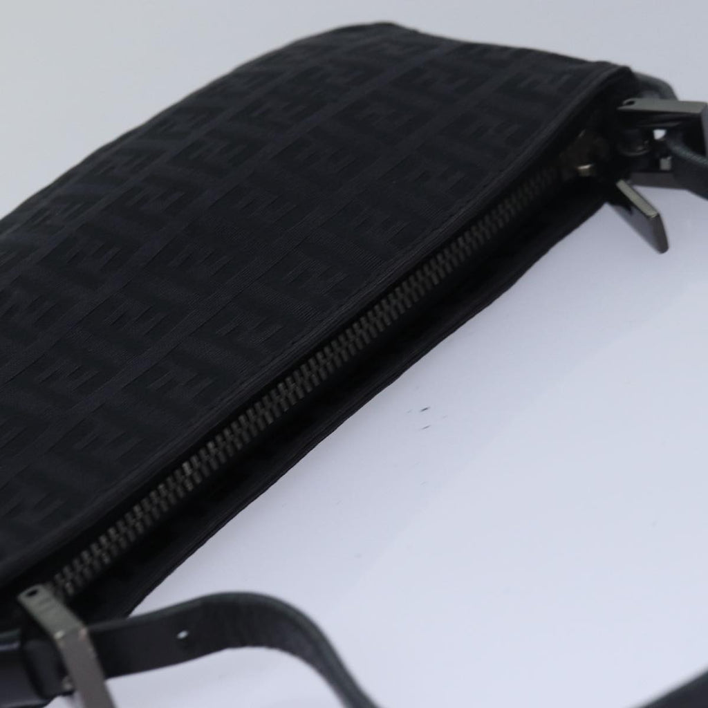 FENDI Zucchino Canvas Hand Bag Blackyk13746
