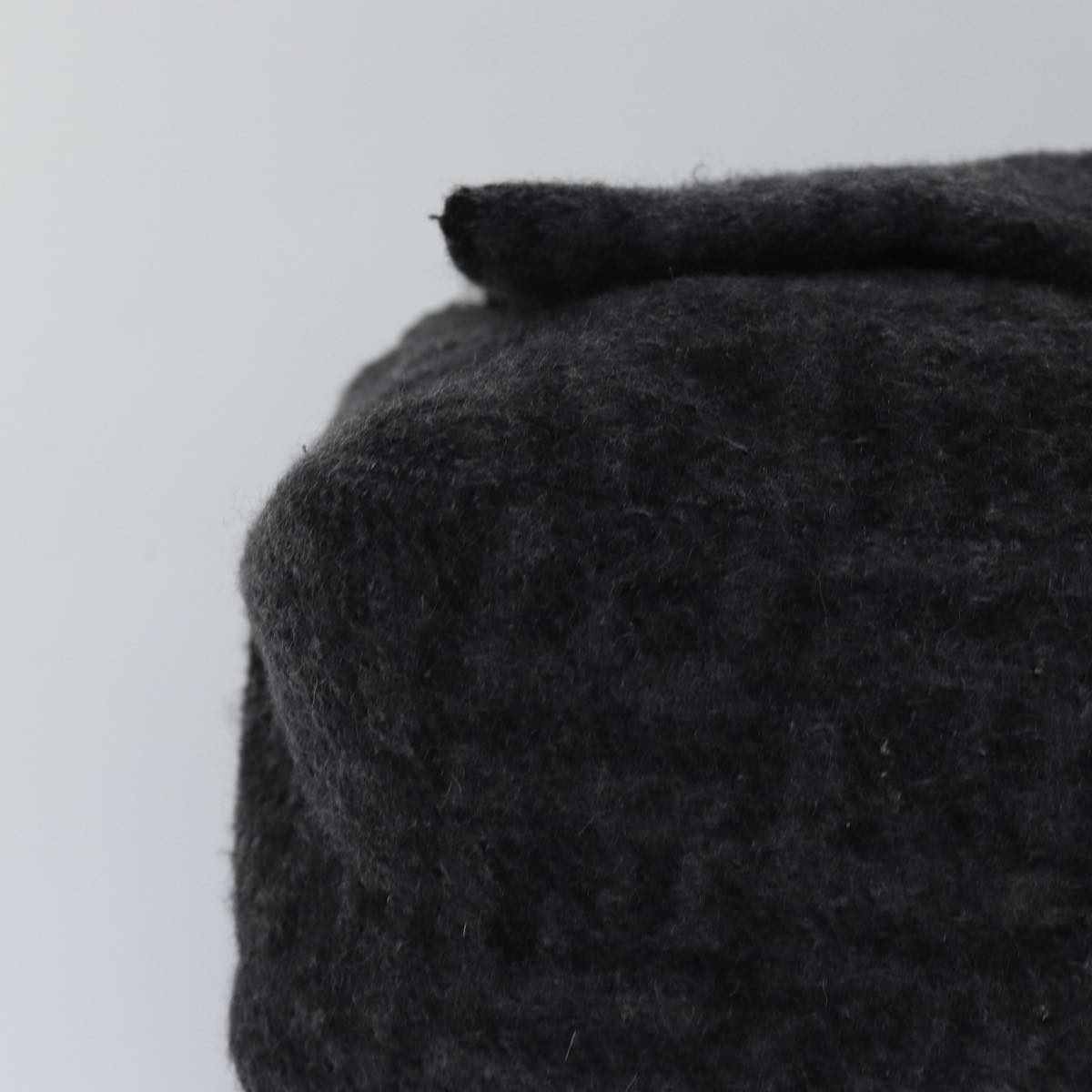 FENDI Zucca Canvas Mamma Baguette Shoulder Bag Wool Blackyk13747