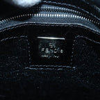 FENDI Zucca Canvas Mamma Baguette Shoulder Bag Wool Blackyk13747