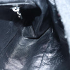 FENDI Zucca Canvas Mamma Baguette Shoulder Bag Wool Blackyk13747