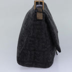 FENDI Zucca Canvas Mamma Baguette Shoulder Bag Wool Blackyk13747