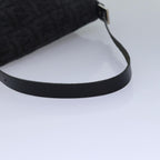 FENDI Zucca Canvas Mamma Baguette Shoulder Bag Wool Blackyk13747