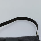 FENDI Zucca Canvas Mamma Baguette Shoulder Bag Wool Blackyk13747
