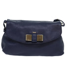 Chloe Lily Shoulder Bag Leather Navy yk13791