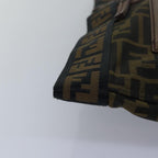 FENDI Zucca Canvas Shoulder Bag Brown Blackyk13801