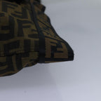 FENDI Zucca Canvas Shoulder Bag Brown Blackyk13801