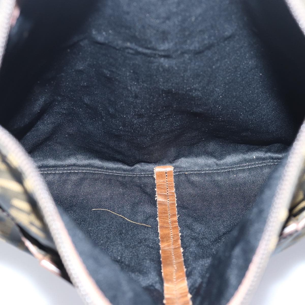 FENDI Zucca Canvas Shoulder Bag Brown Blackyk13801