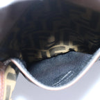 FENDI Zucca Canvas Shoulder Bag Brown Blackyk13801