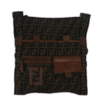 FENDI Zucca Canvas Shoulder Bag Brown Blackyk13801