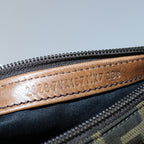 FENDI Zucca Canvas Shoulder Bag Brown Blackyk13801