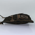 FENDI Zucca Canvas Shoulder Bag Brown Blackyk13801