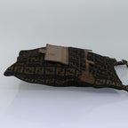 FENDI Zucca Canvas Shoulder Bag Brown Blackyk13801
