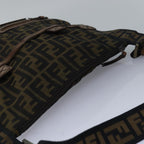 FENDI Zucca Canvas Shoulder Bag Brown Blackyk13801