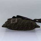 FENDI Zucca Canvas Shoulder Bag Brown Blackyk13801