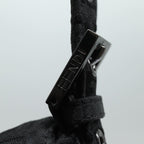 FENDI Zucchino Canvas Mamma Baguette Shoulder Bag Blackyk13812A